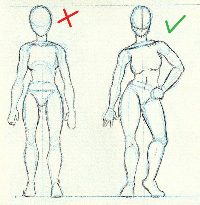 Tutorial Of Drawing A Female Body. Drawing The Human Body, Step By Step  Lessons. Stock Photo, Picture and Royalty Free Image. Image 147861503.